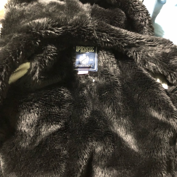 SOLD {PINK VS} Fur Lined Zip-Up Sweatshirt - Picture 7 of 7